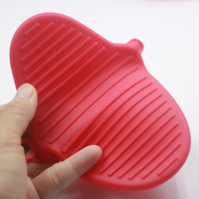 TacoMynxify Mini Silicone Oven Mitts Set – Heat Resistant, Non-Slip, BPA-Free Gloves for Baking, Cooking, Microwave Use – Foldable Pot Holders for Kitchen & Grill, Dishwasher Safe(1, Red) - Image 3